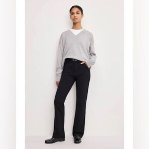 Good American Stretch Ponte Straight Trousers Bosswear Black